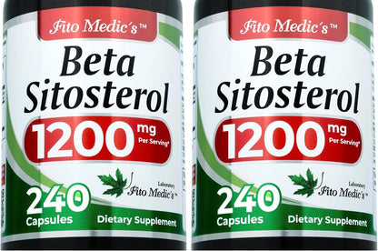 FITO MEDIC'S Beta Sitosterol 1200 mg - Plant Sterols Supplement, 240 Capsules