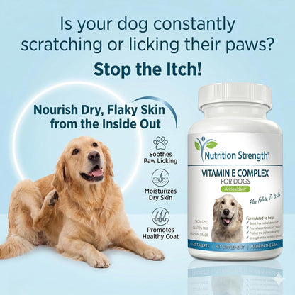 Nutrition Strength Vitamin E for Dogs - 120 Chewable Tablets