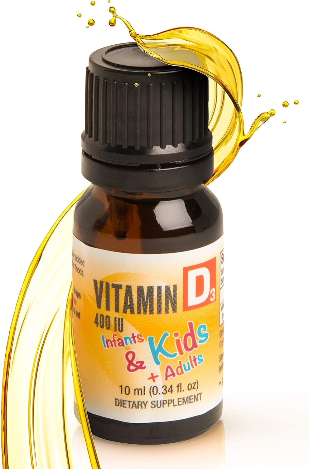 GreenPeach Organic Baby & Infant Vitamin D Drops - Vegetarian 400 IU Liquid Vitamin D3 for Babies & Newborns | No Sugar or Flavours | Non-GMO | Gluten-free & Gentle on the Stomach | Ages 4 & Under - Pack of 3 - görsel 9