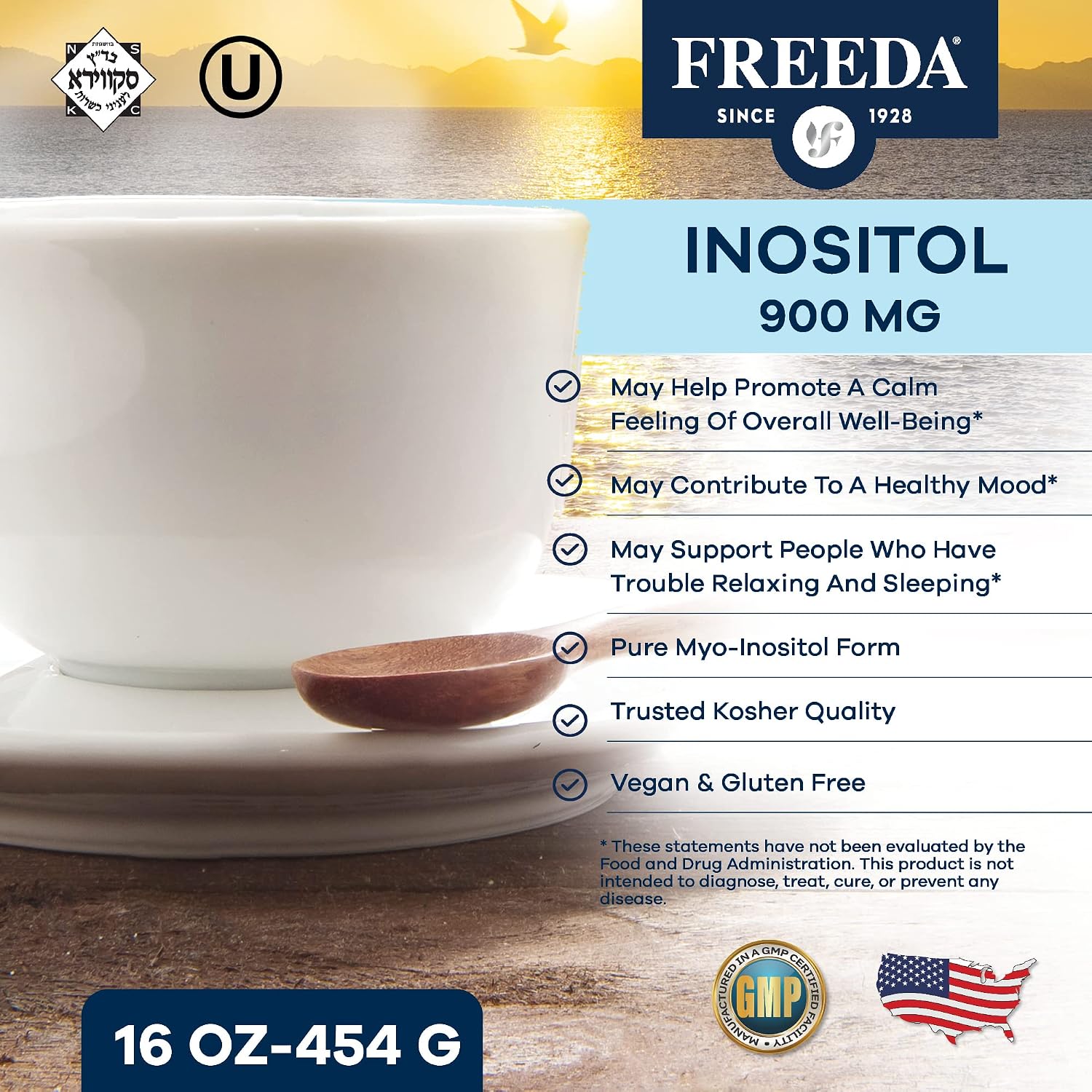 FREEDA Pure Myo-Inositol Powder – 454 g (16 oz) - görsel 2