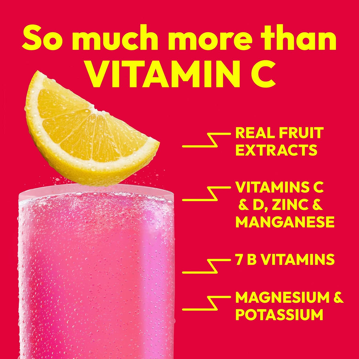 Emergen-C 1000mg Vitamin C Immune Support Powder, Pink Lemonade, 30 Packets - görsel 3
