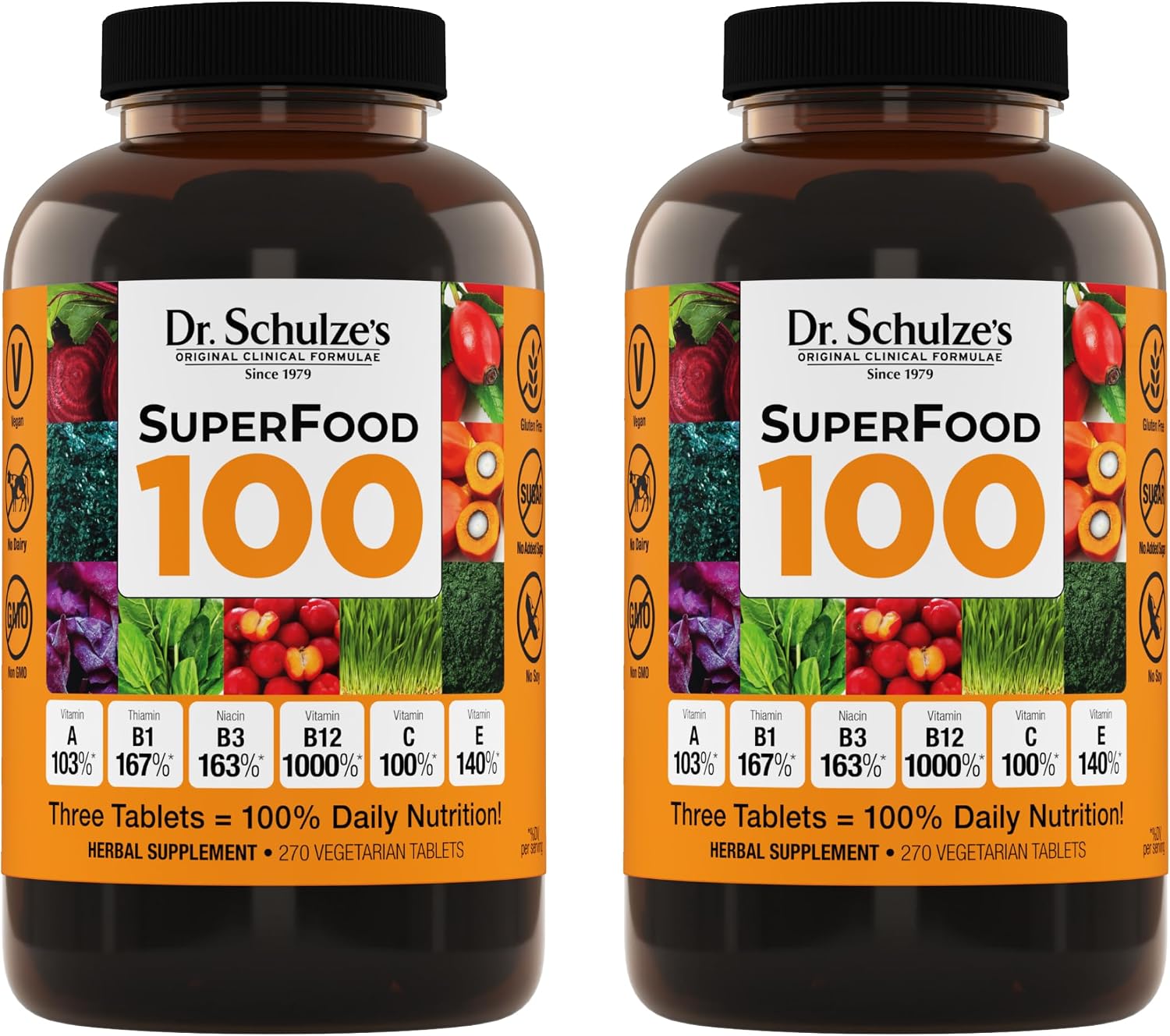 Dr. Schulze's SuperFood 100 - Everyday Superfood Supplement - 270 Tablets - görsel 8