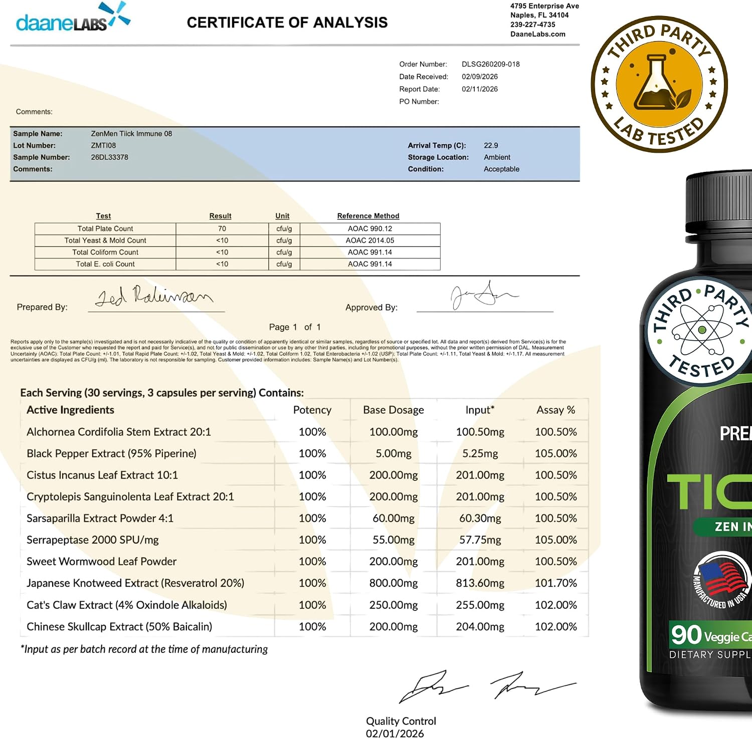 Zenmen Tick Immune Support Supplement - Improved Formula - 90 Vegan Capsules - görsel 9