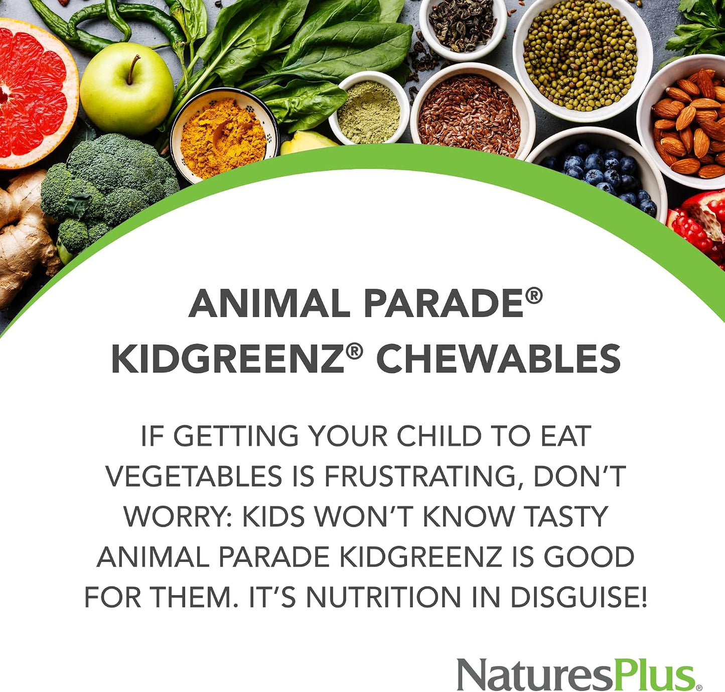 Nature's Plus Animal Parade KidGreenz, Tropical Fruit Flavour – 90 Chewable Tablets - görsel 3