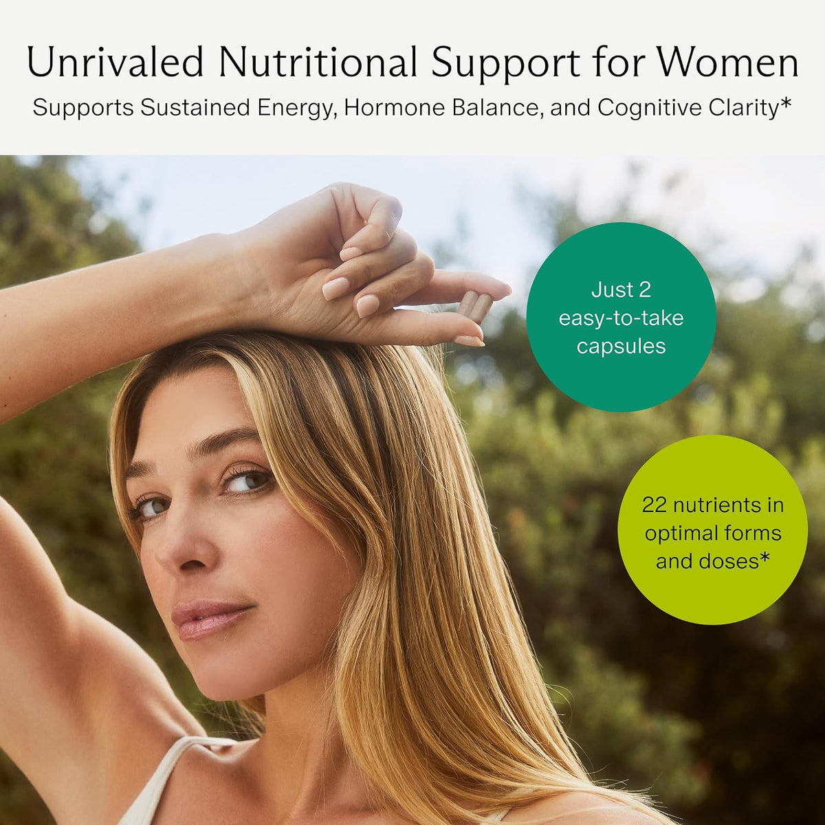 Needed. Multivitamin for Women with 22 Vitamins, Minerals and Antioxidants - Daily Women's Multivitamin - Vitamin B12, B6, D3 4000 IU, Choline, Biotin, Magnesium, Folate and More (60 Count) - görsel 3
