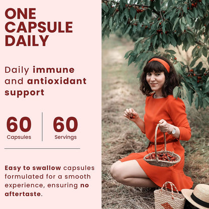 OPTIVIDA Health Acerola Cherry Vitamin C Capsules – 60-Day Supply