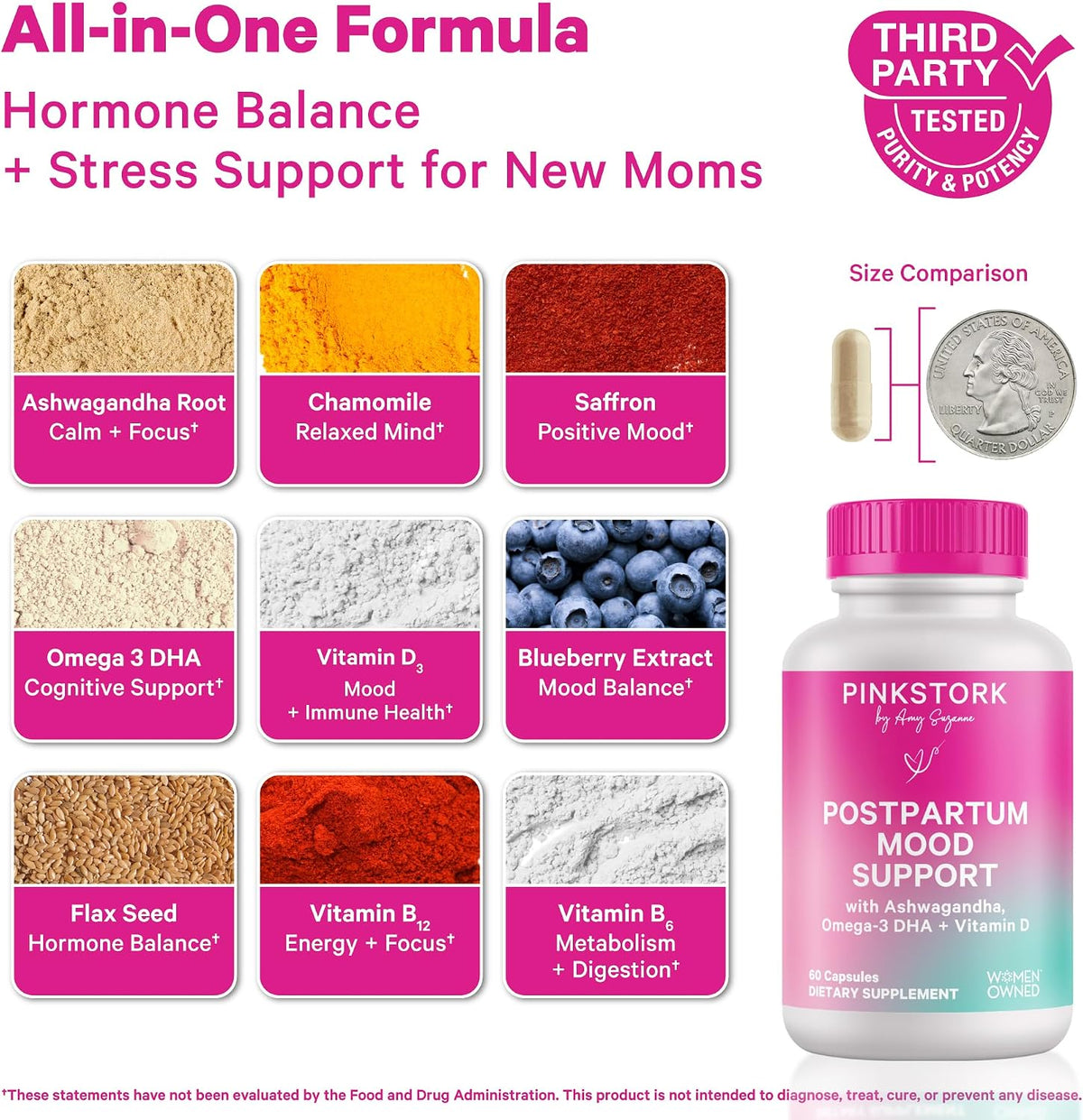 Pink Stork Postnatal Mood Support – 30-Day Supply - görsel 2