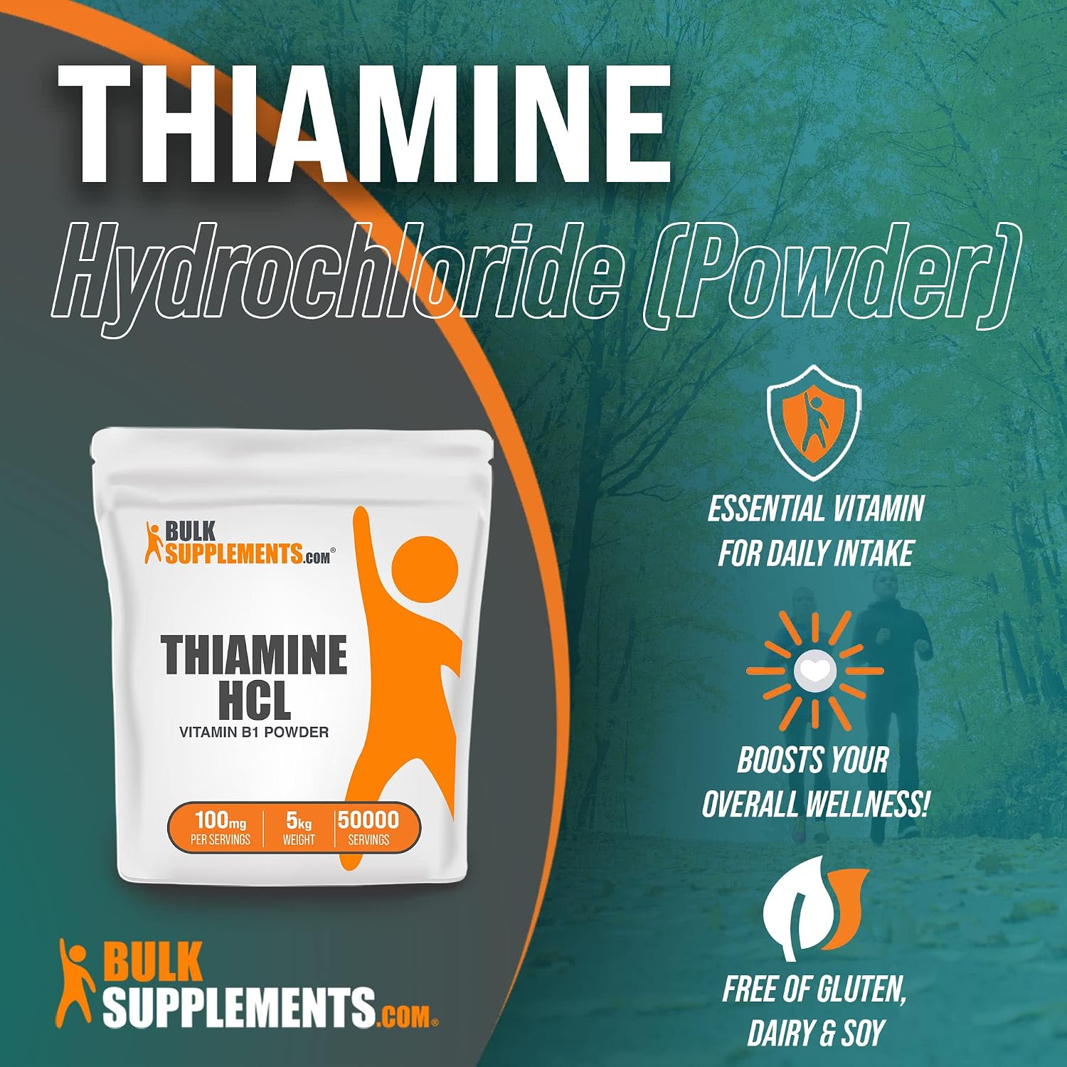 BulkSupplements Thiamine HCl Powder - Vitamin B1 (Thiamine) Supplement, 100mg per Serving, 5 kg - görsel 3