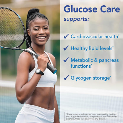 Patient One Glucose Care – Food Supplement for Normal Glucose Metabolism and Cardiovascular Health with Chromium, Cinnamon and B Vitamins (120 Capsules)