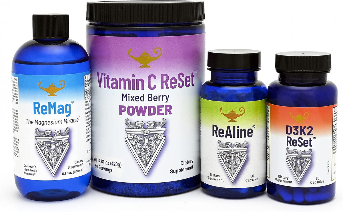 RnA ReSet - The Longevity Bundle - ReMag Magnesium, Vitamin C, Vitamin D, ReAline Vitamin B Complex - görsel 1