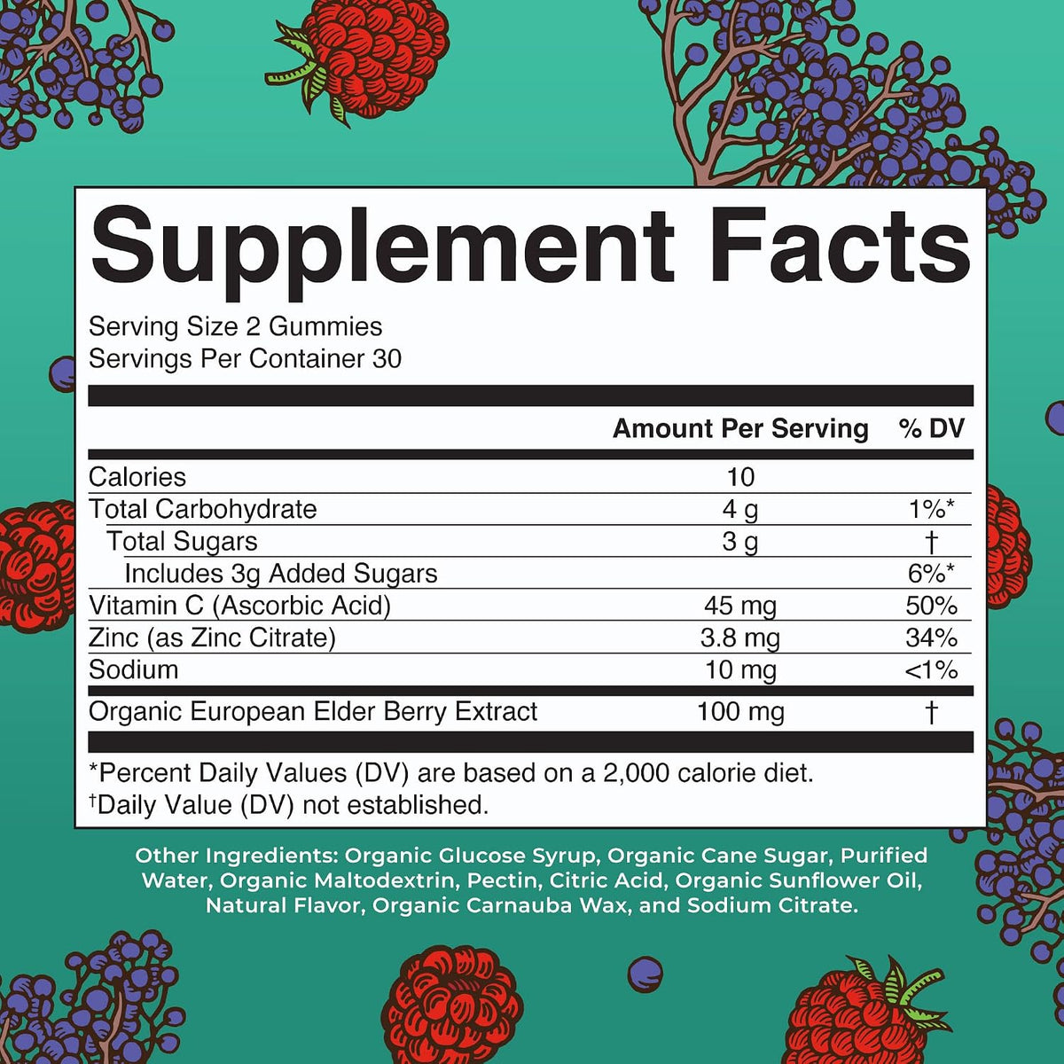 MaryRuth's Organics Children's Immune Support Gummies - USDA Organic Vitamin C, Zinc & Elderberry - 60 Gummies - görsel 2