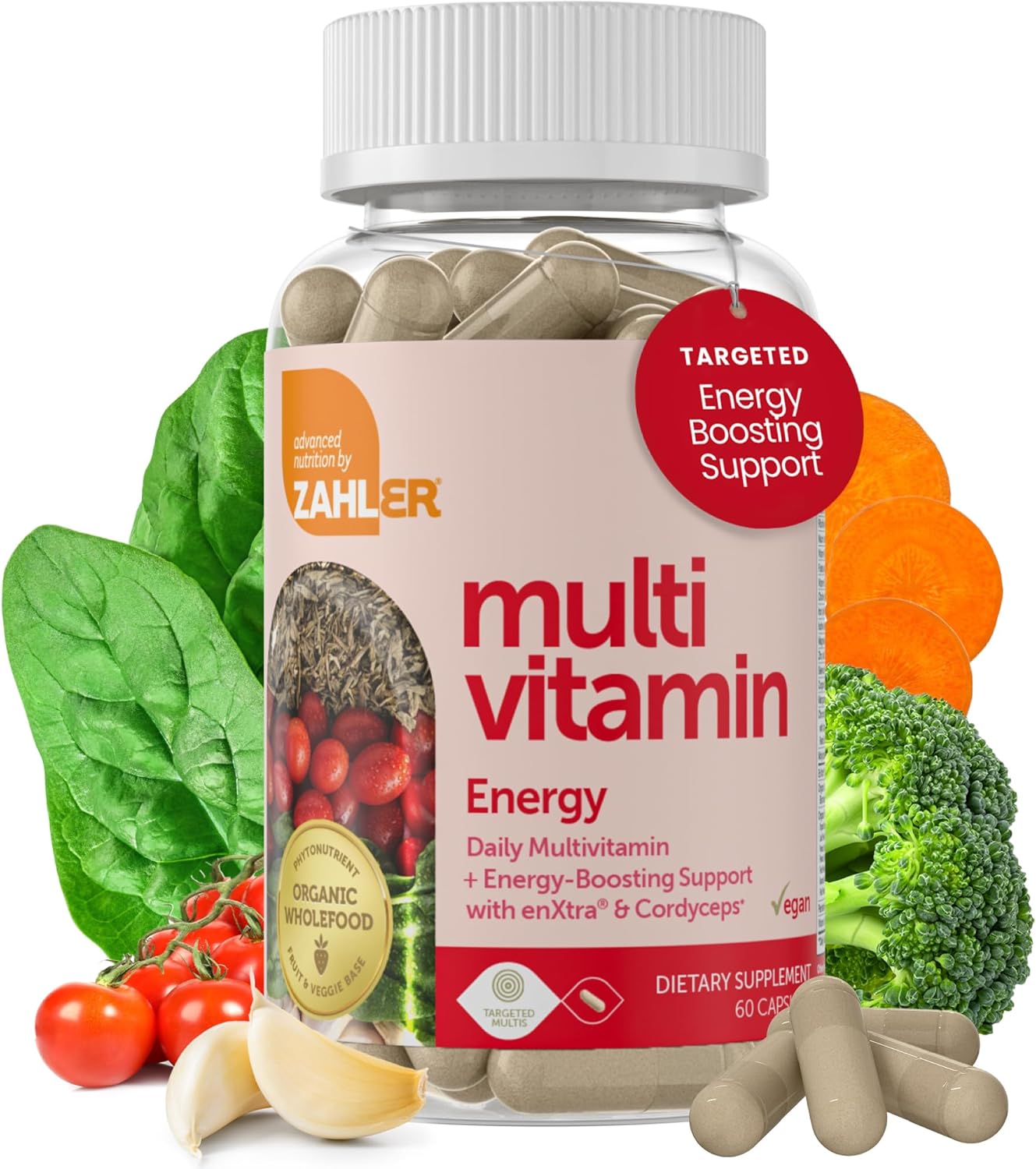 Zahler Daily Multivitamin for Women & Men – Energy Formula (60 Capsules) - görsel 1