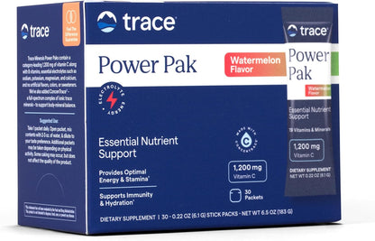 Trace Minerals Power Pak Electrolyte Powder Sachets - Acai Berry - 30 Sachets