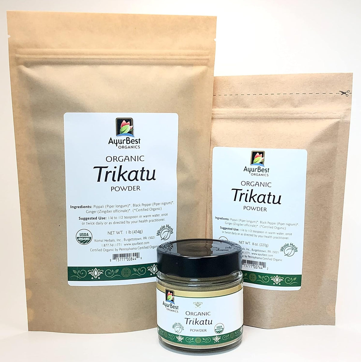 Organic Trikatu Powder, AyurBest Organic, Kosher, Ayurvedic (454g) - görsel 2