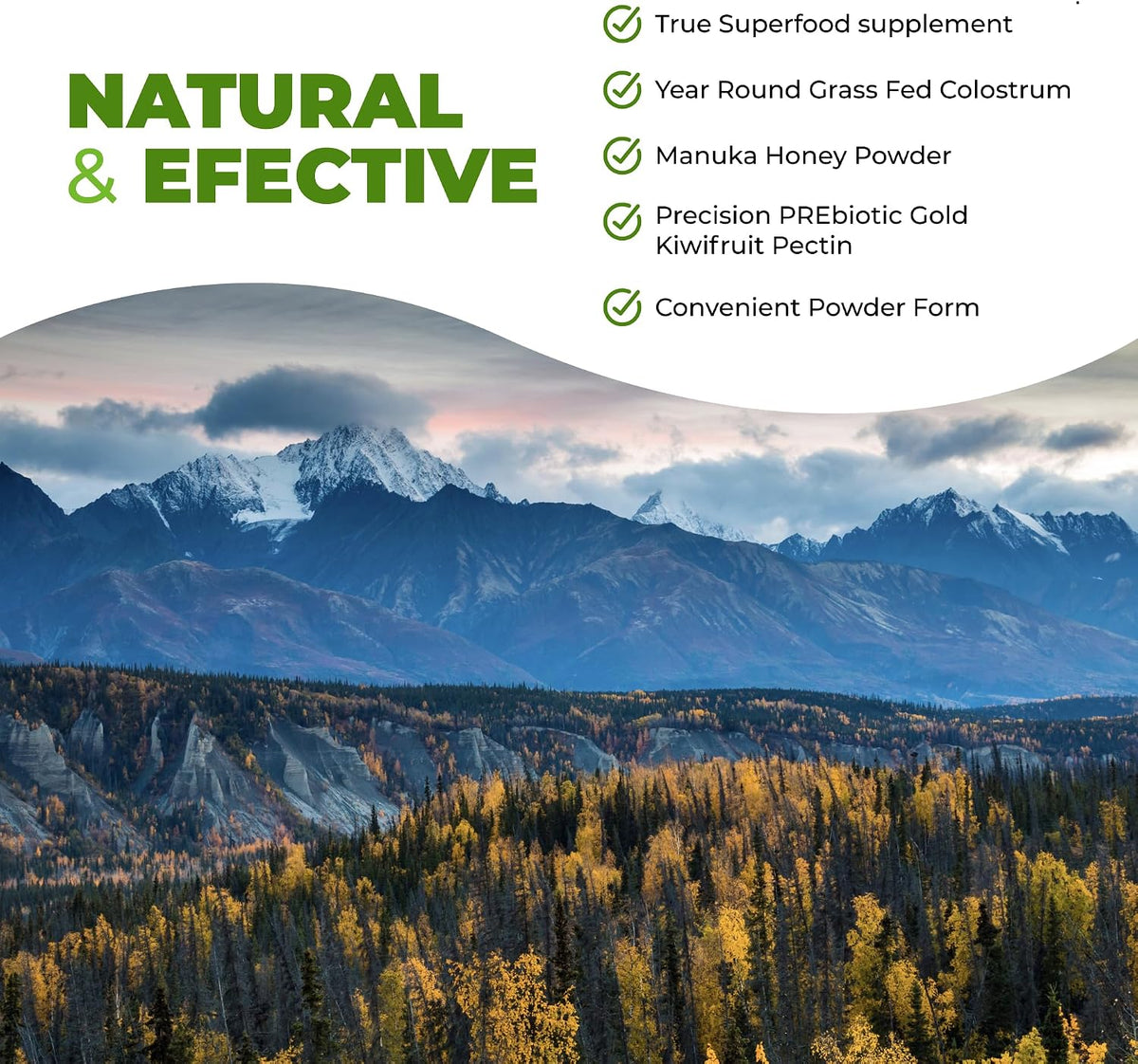 Intestinal Fortitude Boosted Colostrum Superfood Food Supplement - Grass-Fed New Zealand Bovine Colostrum, Gold Kiwifruit, Manuka Honey, 150g - görsel 6