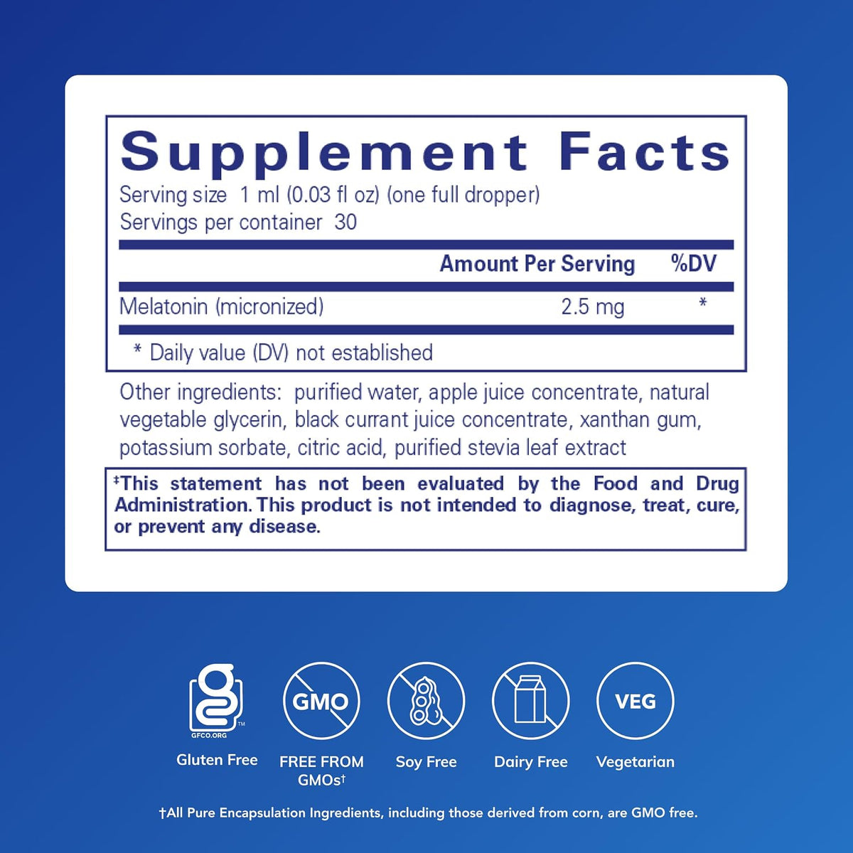 Pure Encapsulations Melatonin Liquid | Hypoallergenic Sleep Support | 30 ml - görsel 2