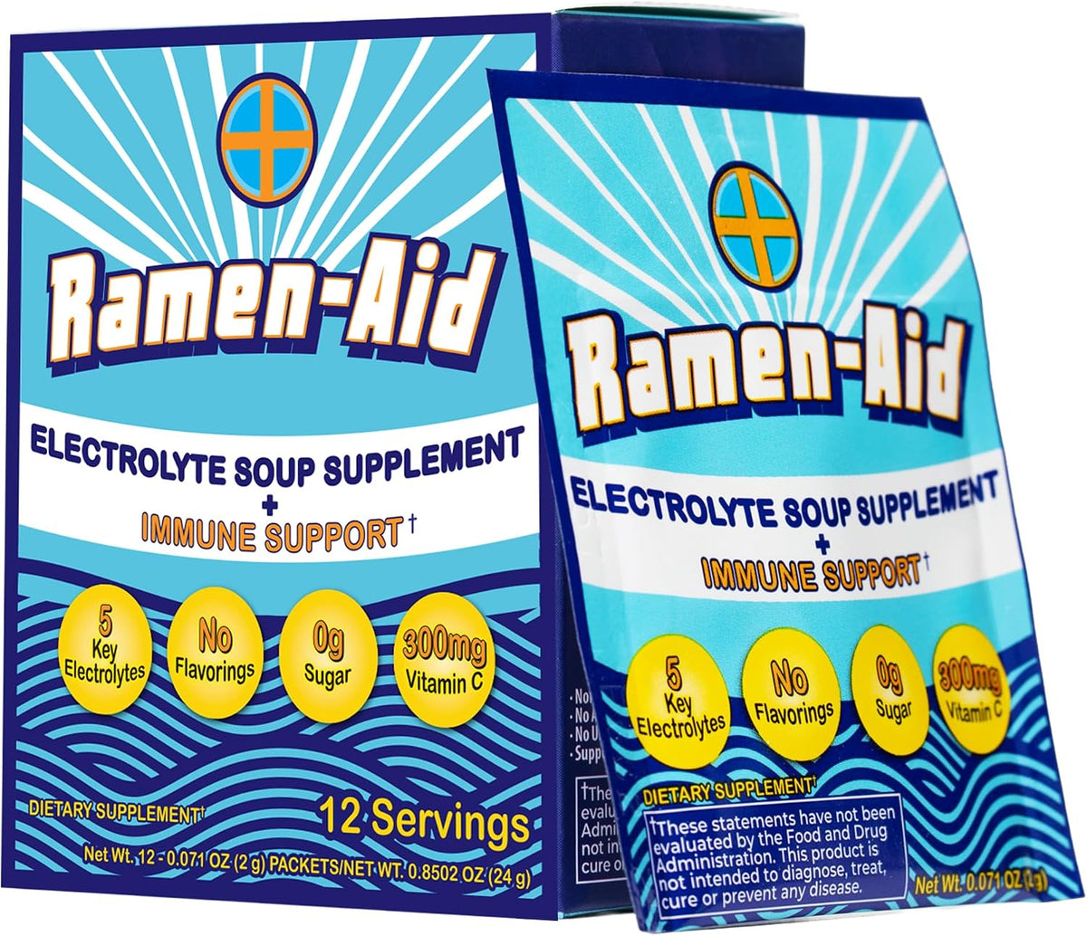 Electrolyte Soup Supplement with Immune Support – 300mg Vitamin C, Sodium-Free, Sugar-Free (12 Servings) - görsel 1