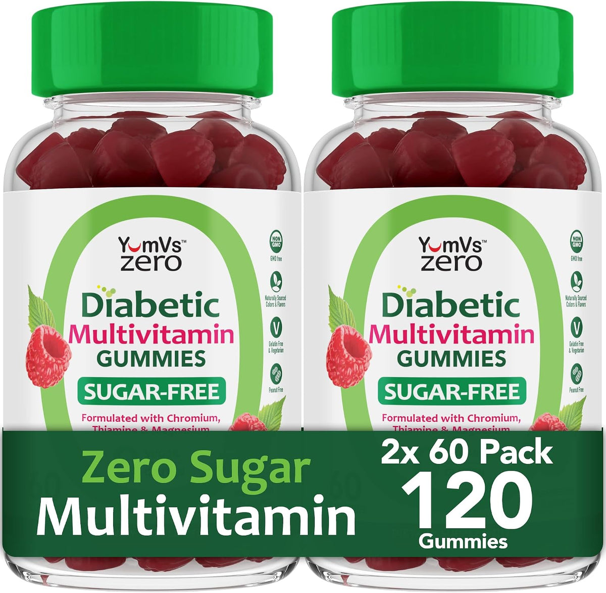 YUM-V'S Sugar-Free Multivitamin Gummies for Women and Men – 60 Count - görsel 8