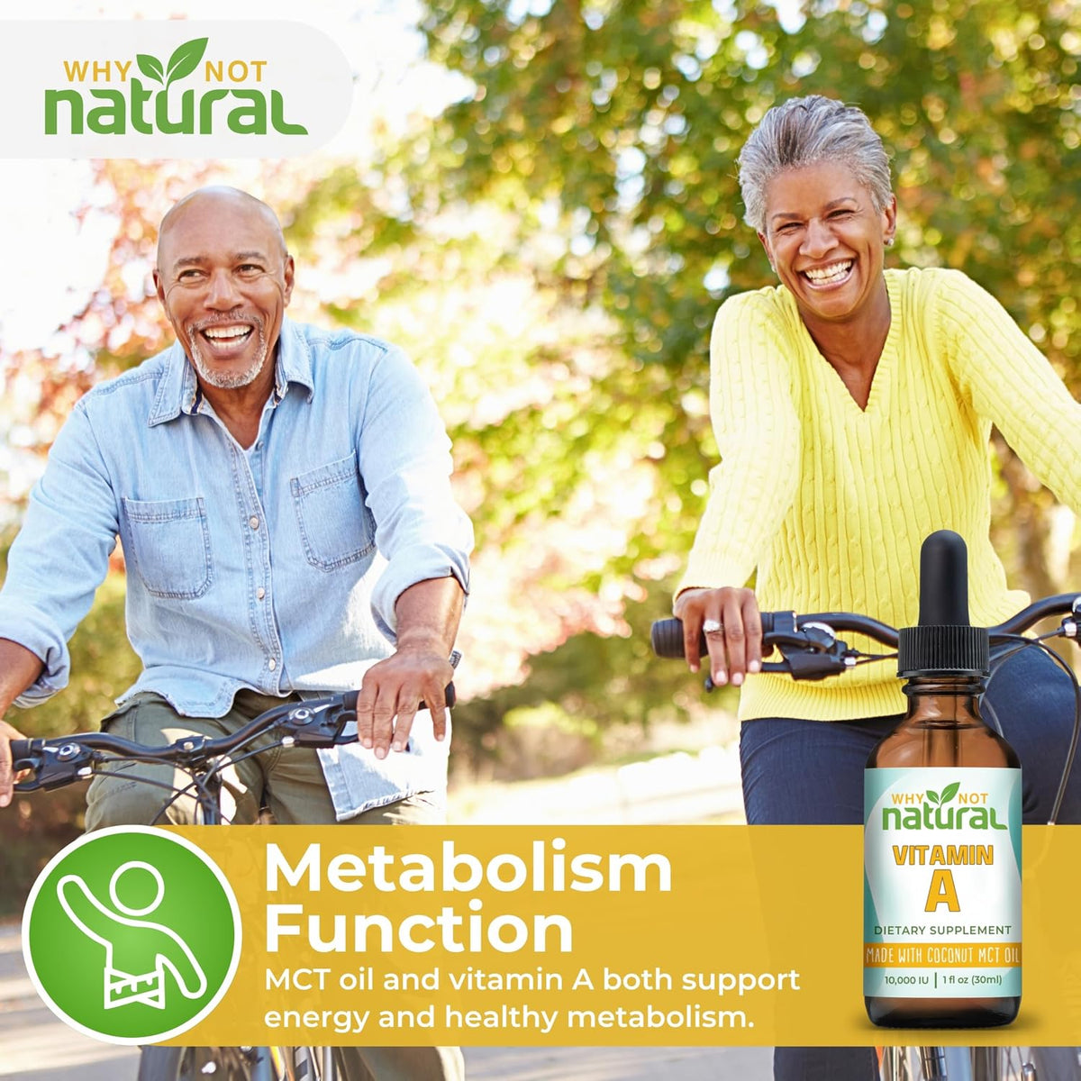 Why Not Natural Vitamin A Drops 10000 IU - Liquid Retinyl Palmitate with Coconut MCT Oil, Vegan Supplement for Skin & Hair - 30 ml - görsel 3
