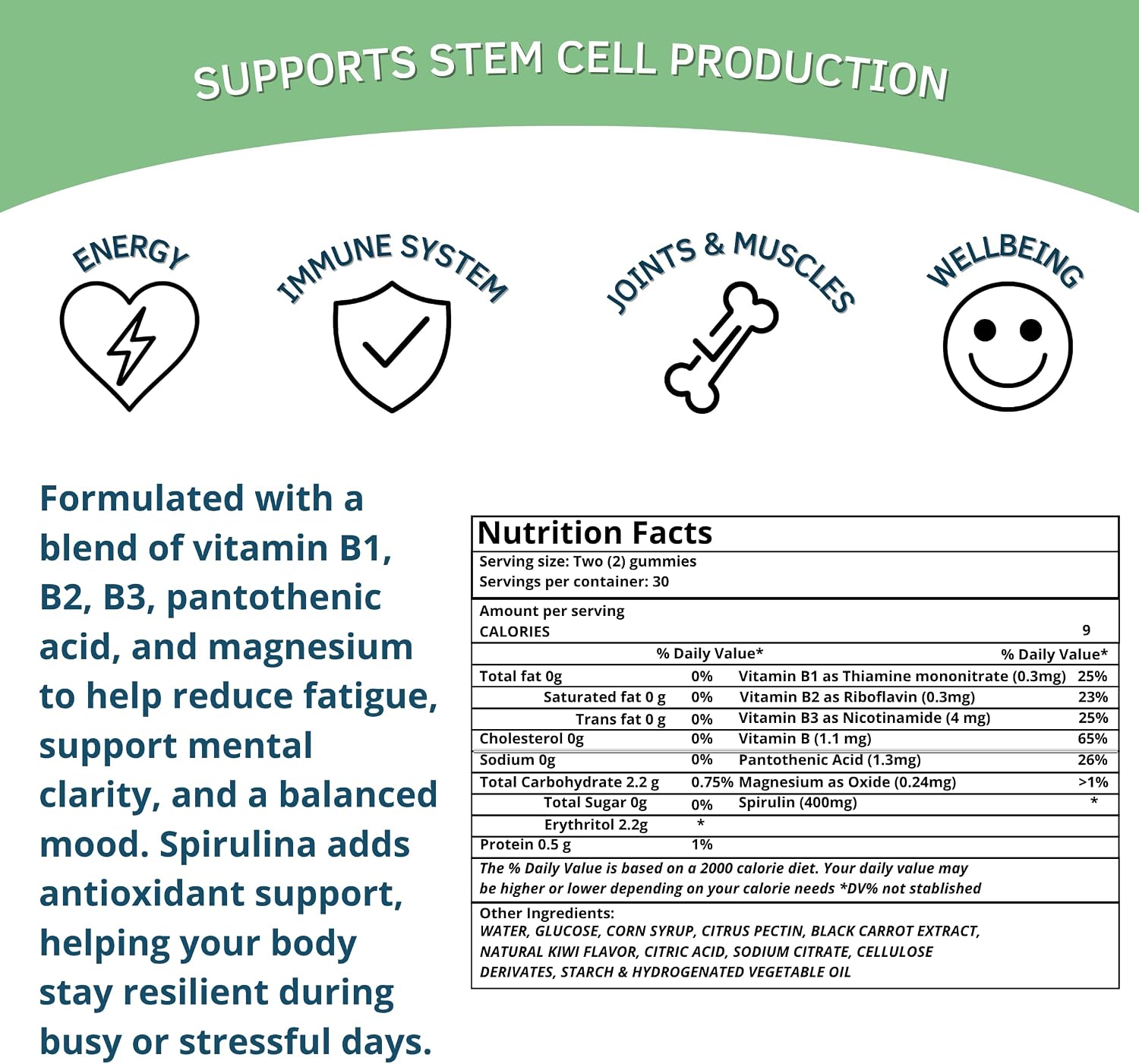 Bioxtron Natural Stem Cell Food Supplement Gummies (60 Gummies) - görsel 5