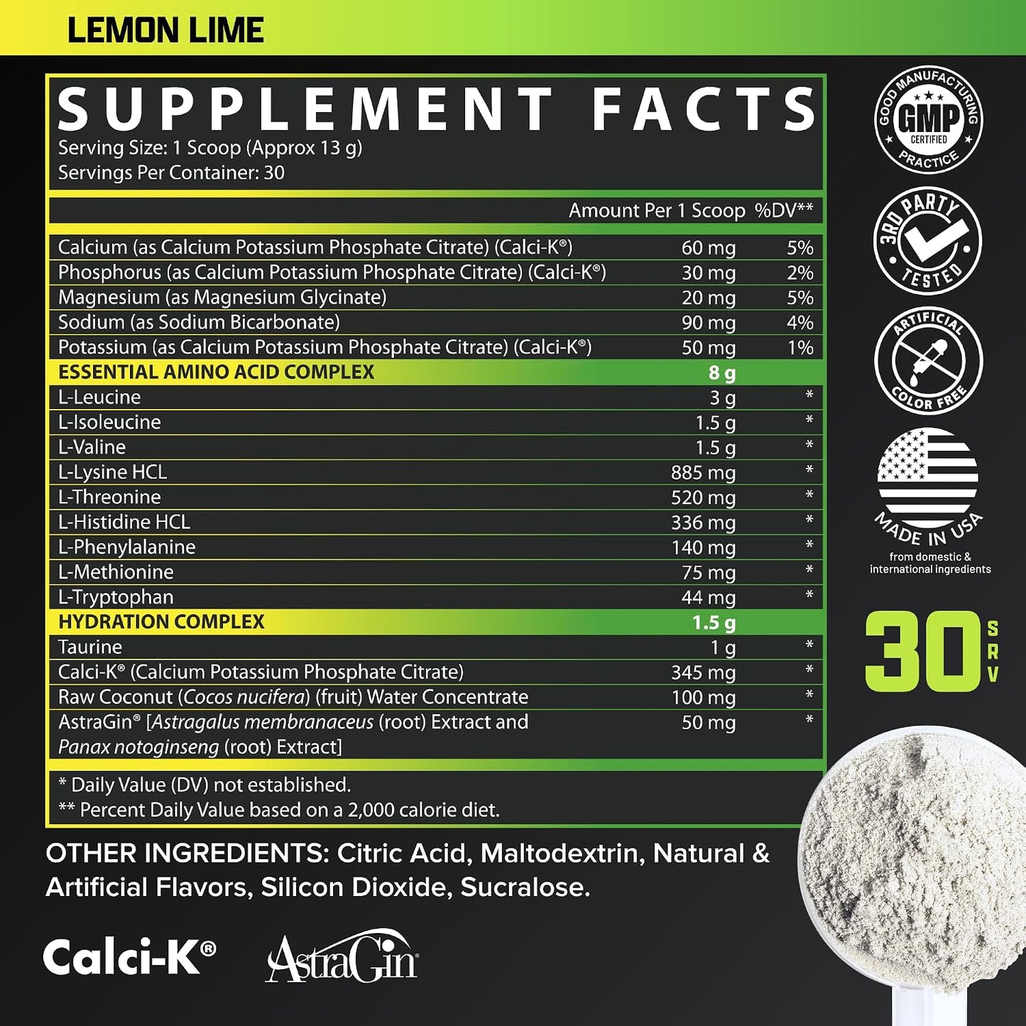 Nutrex Research EAA Hydration | EAA + BCAA Powder | 30 Servings (Lemon & Lime) - görsel 7