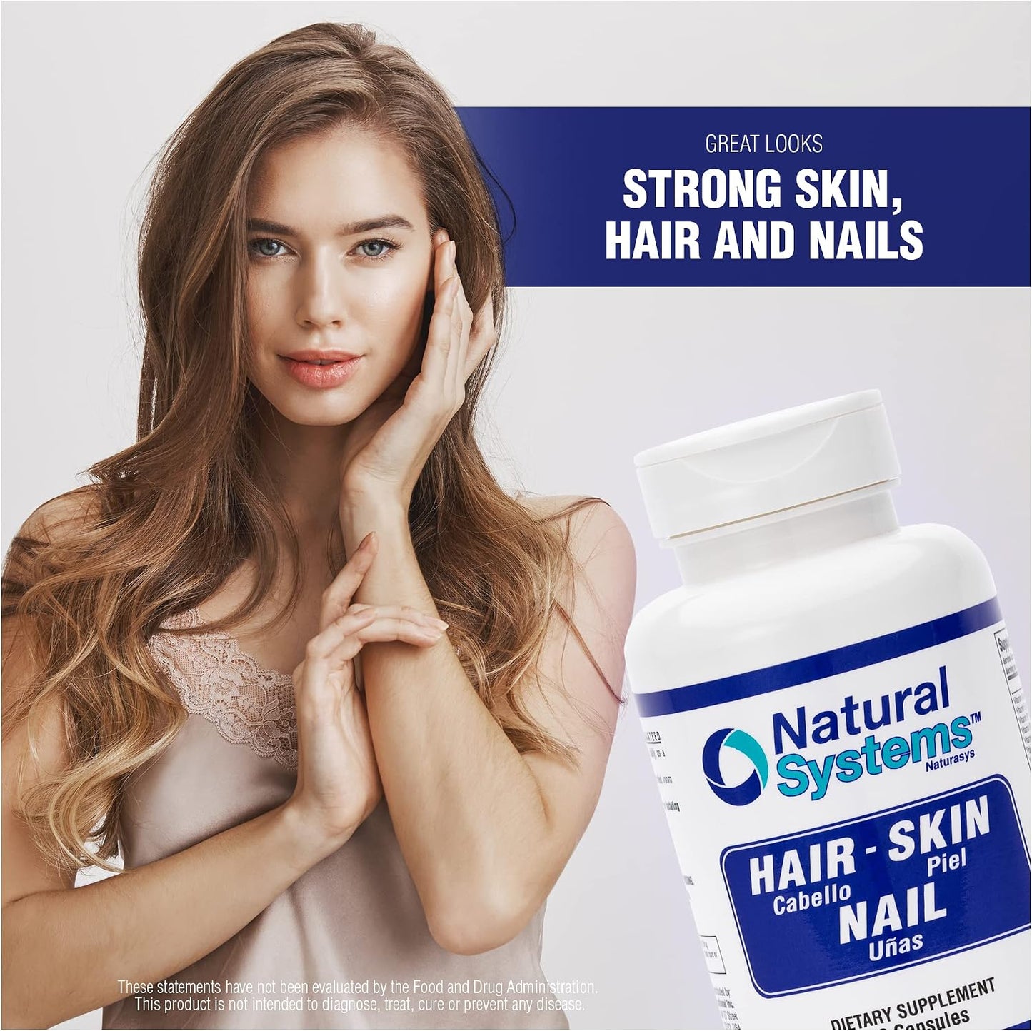 Natural Systems Hair Skin and Nails Supplement - 60 Capsules - UK - görsel 3