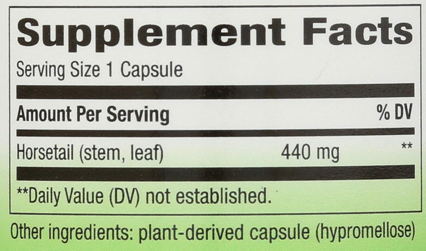 Nature's Way Premium Herbal Horsetail Grass 440 mg, 100 Capsules - görsel 4