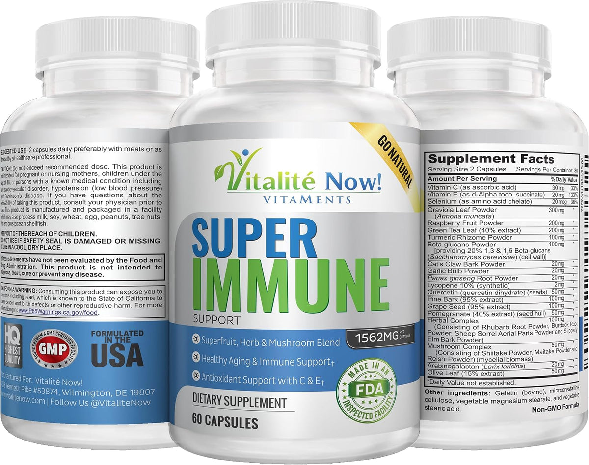 Super Wellness Immune Booster – Quercetin Immunity Support, 60 Capsules - görsel 2