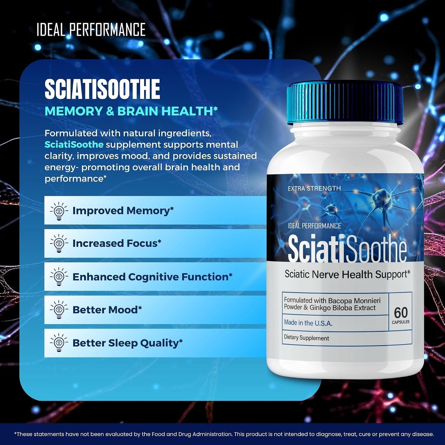 SciatiSoothe for Sciatica Capsules - Nerve Health Support Supplement, Advanced Formula, Maximum Strength (2-Pack) - görsel 4