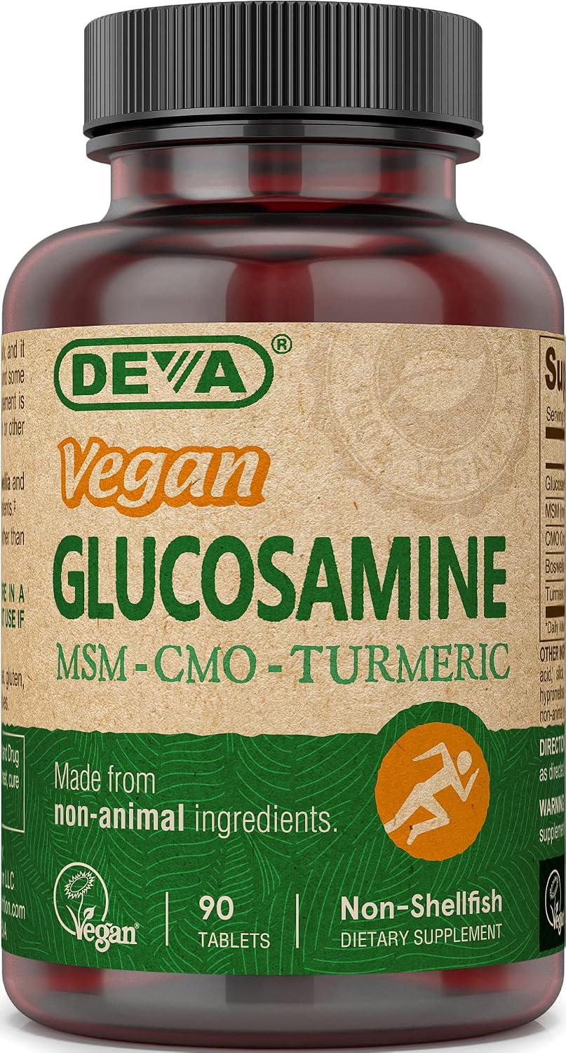 Deva Vegan Glucosamine-MSM-CMO & Turmeric Supplement - 90 Tablets - görsel 1
