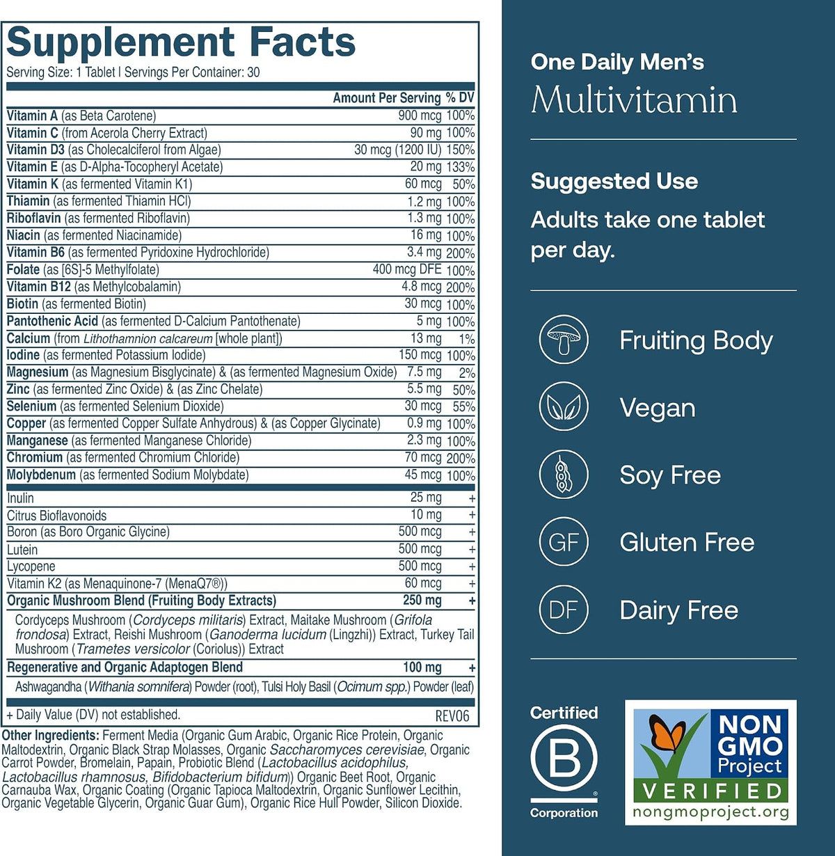 True Grace One Daily Men's & Women's Multivitamin Bundle - 30 Vegan Tablets Each - Non-GM & Gluten-free - görsel 2