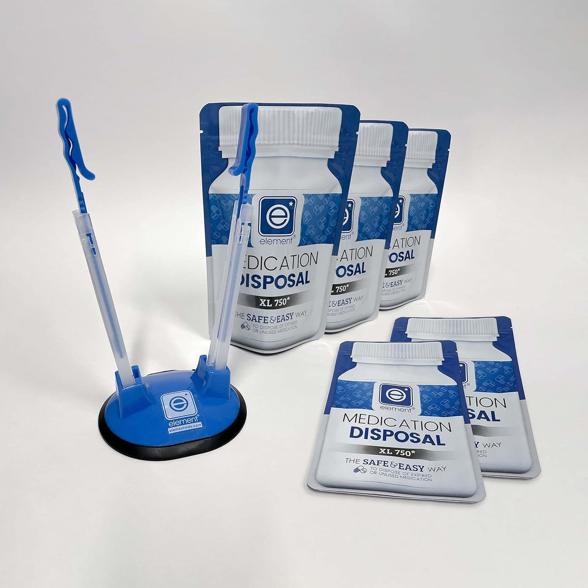Element MDS XL 750 (5 Pack) with Bag Holder – Medication Disposal System - görsel 1