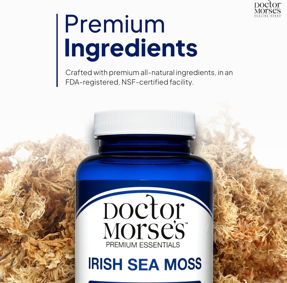 Doctor Morse's Irish Sea Moss Advanced Food Supplement – 1500mg Sea Moss Capsules with Bladderwrack and Burdock Root - görsel 5