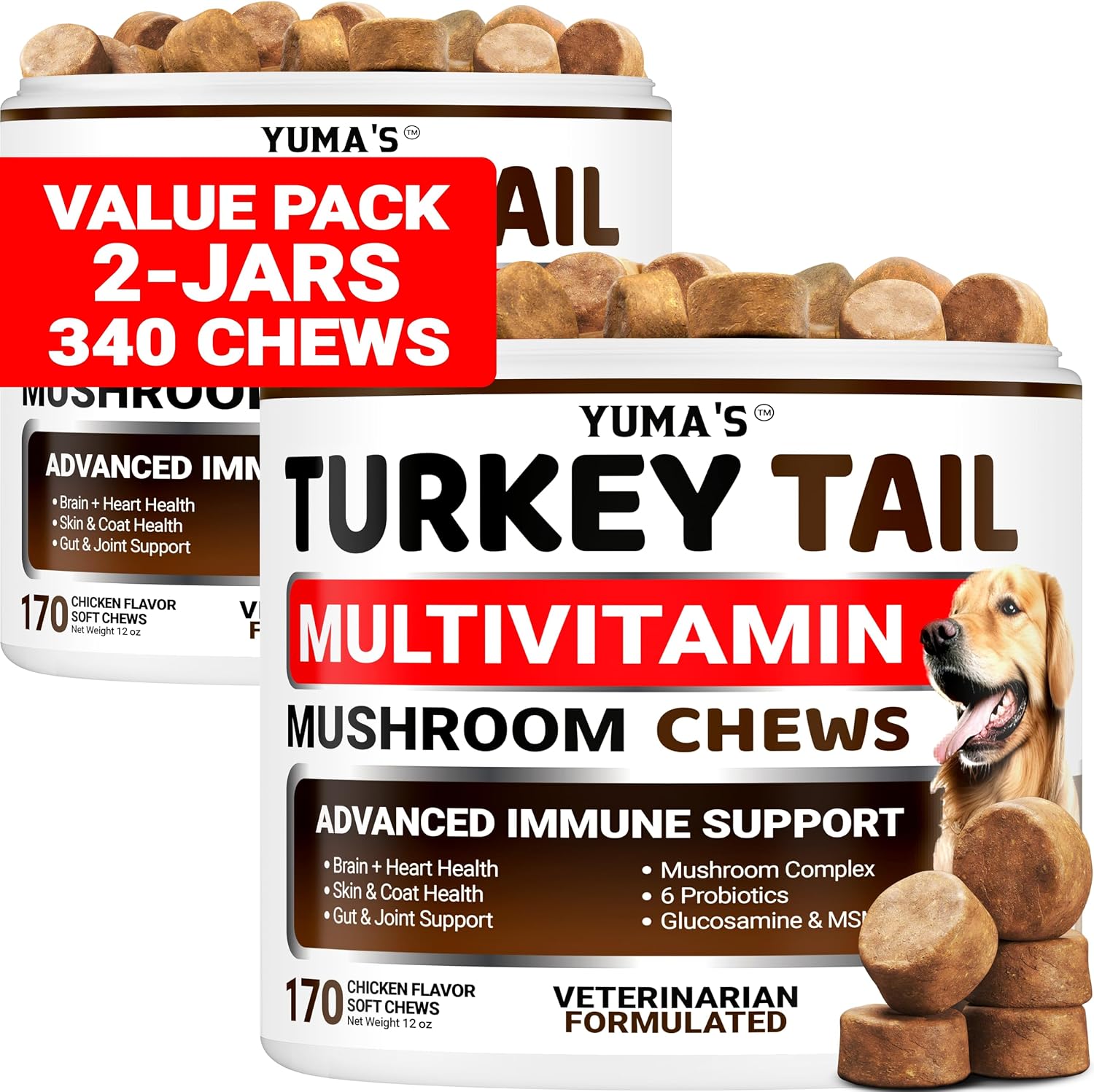 Dog UTI Chews - 170 Treats - Cranberry Supplement for Dogs - Bladder Control - Digestion & Immune Support - Urinary Tract Health - Multivitamin - Vitamins and Supplements - Made in USA - görsel 10