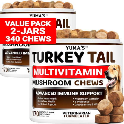 Dog UTI Chews - 170 Treats - Cranberry Supplement for Dogs - Bladder Control - Digestion & Immune Support - Urinary Tract Health - Multivitamin - Vitamins and Supplements - Made in USA