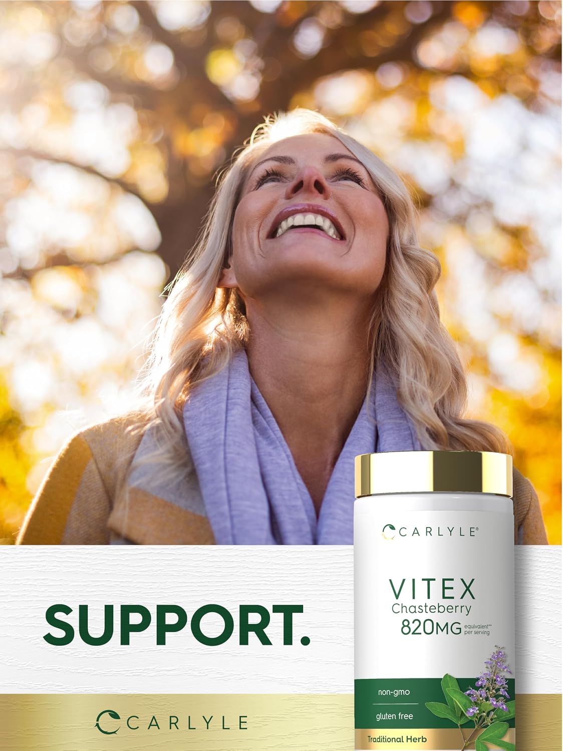 Carlyle Vitex Chasteberry Supplement, 150 Capsules - görsel 6