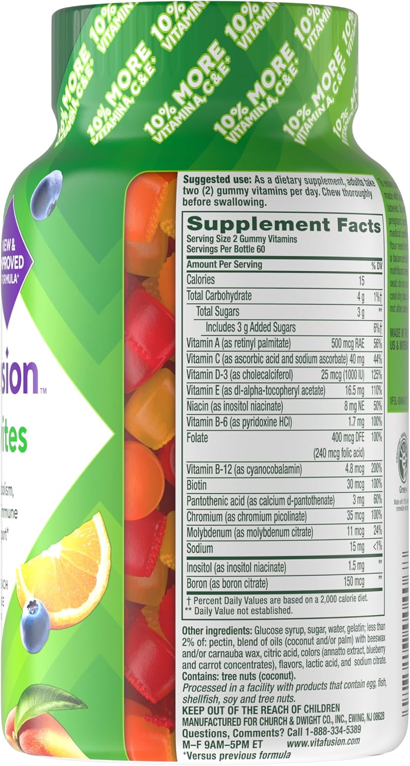Vitafusion Multivitamin Gummies – 120 Count – Adult Gummy Vitamins for Men and Women - görsel 3