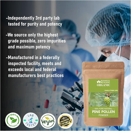 Organic Pine Pollen Powder 100% Pure Natural 200g