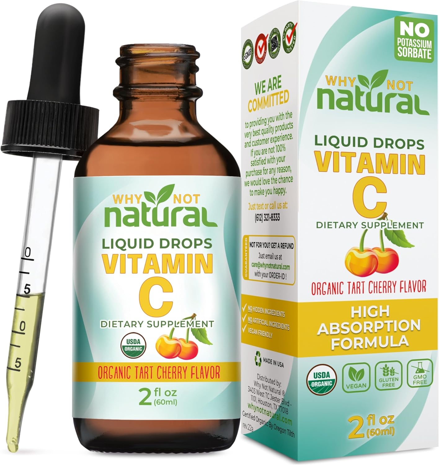 Why Not Natural Organic Liquid Vitamin C Drops - görsel 1