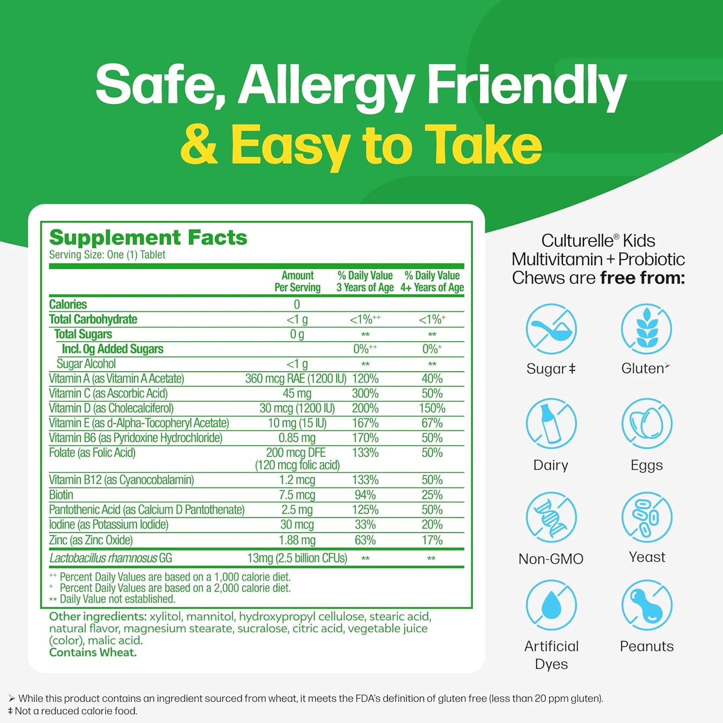Culturelle Kids Complete Chewable Multivitamin + Probiotic, Ages 3+, 50 Chewable Tablets - görsel 2