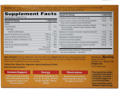 Emergen-C Vitamin C Fizzy Drink Mix, Super Orange, 120 Packets (4-Pack)
