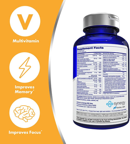 Focus Factor Brain and Vision Supplement with Lutein & Zeaxanthin - 120 Tablets