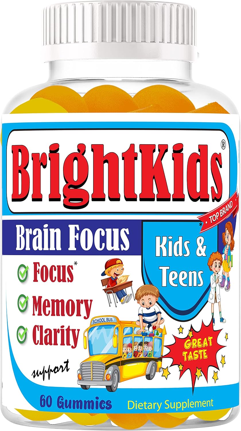 BrightKids Focus Gummies – Omega 3 DHA Brain Vitamins for Children & Teens - görsel 1