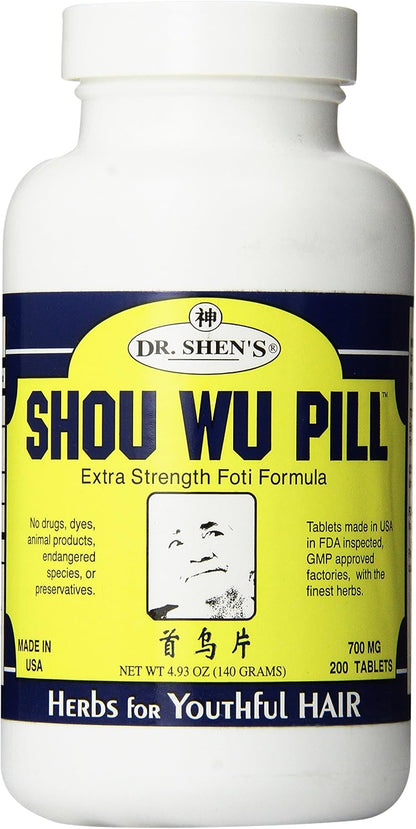 Dr. Shen's Shou Wu Pill (200 Tablets – One Month's Supply)