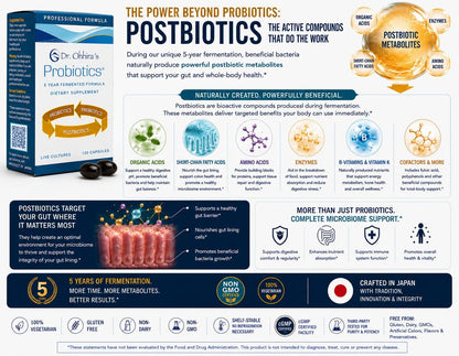 Dr. Ohhira's Probiotics Professional Formula - 120 Capsules with Bonus 5 Travel Size Samples (10 Capsules Bonus)
