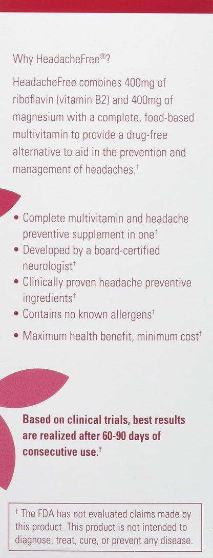HeadacheFree Complete Multivitamin - 60 Tablets