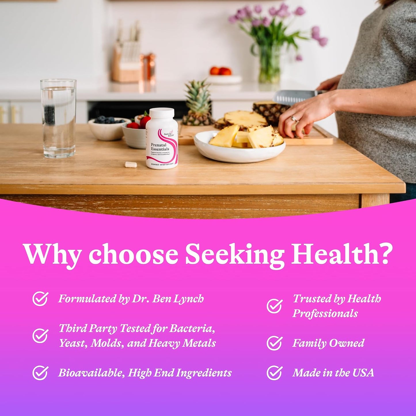 Seeking Health Prenatal Essentials – with Bioactive B12, Folate & K2 – 60 Capsules - görsel 7