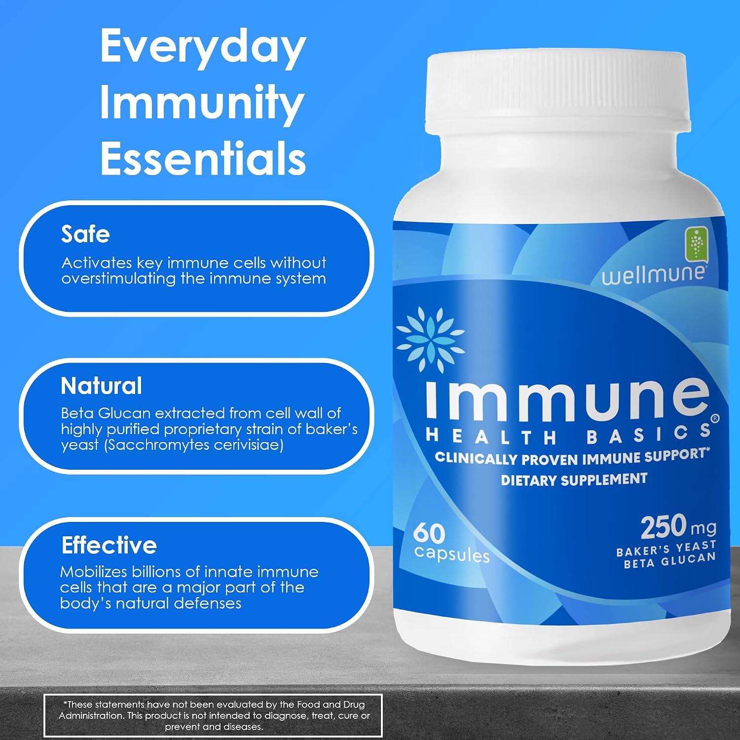 Immune Health Basics Ultra Strength Immunity - Highly Purified Beta Glucan - 60 Capsules - görsel 2