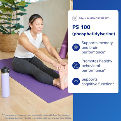 Pure Encapsulations PS 100 - Phosphatidylserine Supplement for Memory and Cognitive Function, 120 Capsules