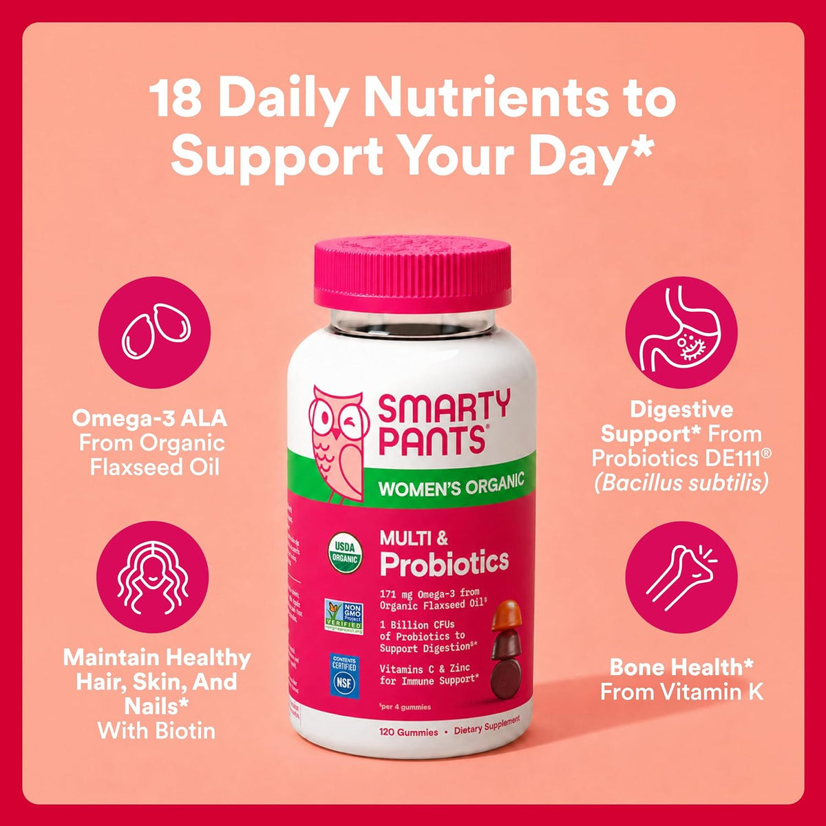 SmartyPants Organic Women's Multivitamin Gummies - görsel 2